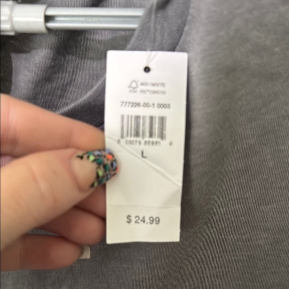 GAP Gray Graphic Life of the Party Tee with Blue Print NWT - Picture 4 of 8